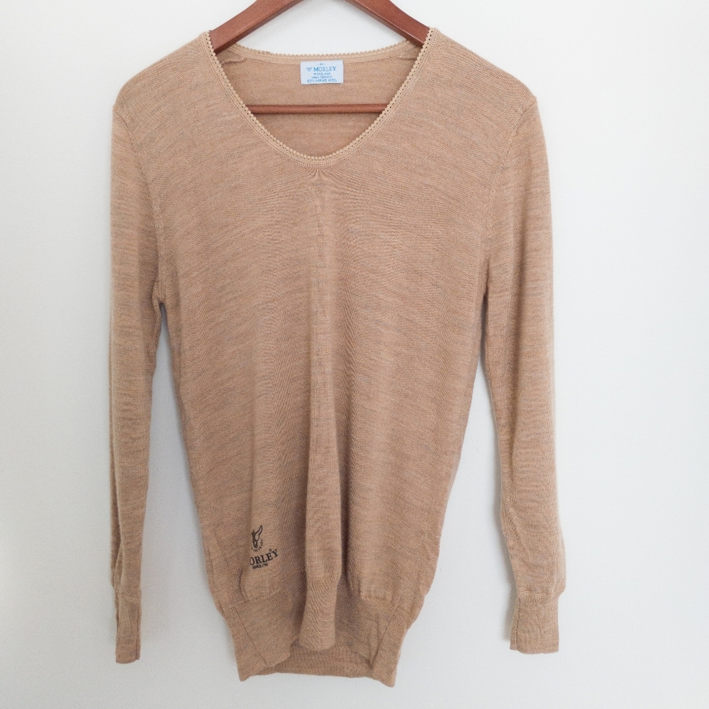 Morley of England Shrink Resistant 100% Merino Wool Sweater Size 36